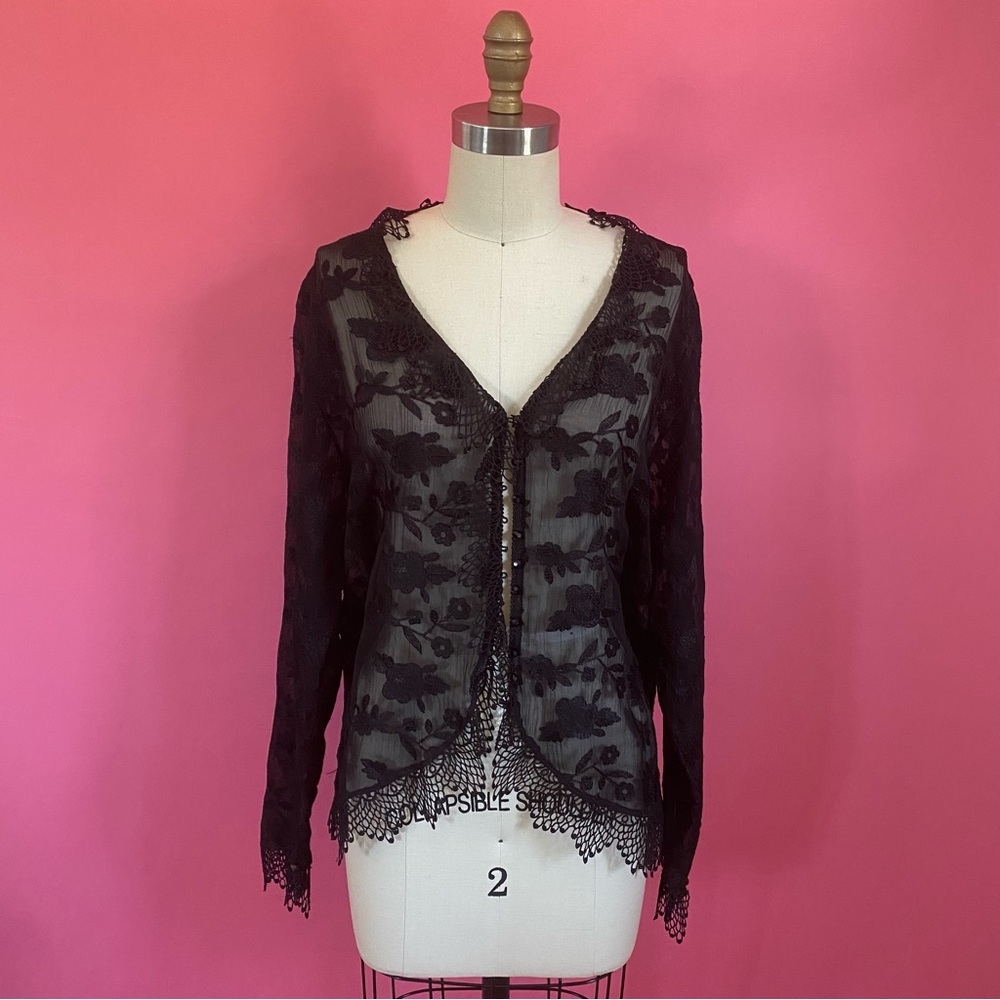 Vintage 90s 3 PIECE Matching Set Fairy Goth Coquette Cardigan/Tank/Maxi Skirt S